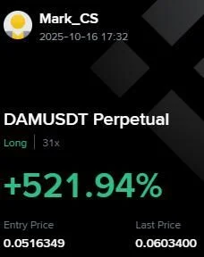DAM Futures Profit Proof (+511%) - CryptoSphere Audited Signal Setup