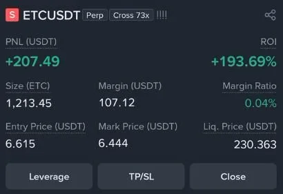 ETC Futures Profit Proof (+193%) - CryptoSphere Audited Signal Setup