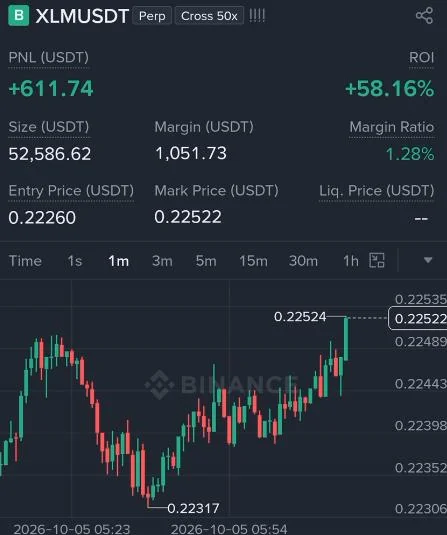 XLM Futures Profit Proof (58%) - CryptoSphere Audited Signal Setup