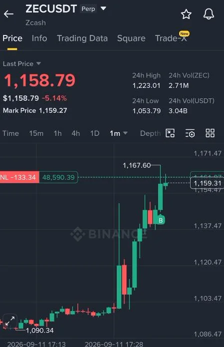 ZEC Futures Setup Chart - Signal #ZEC86605117